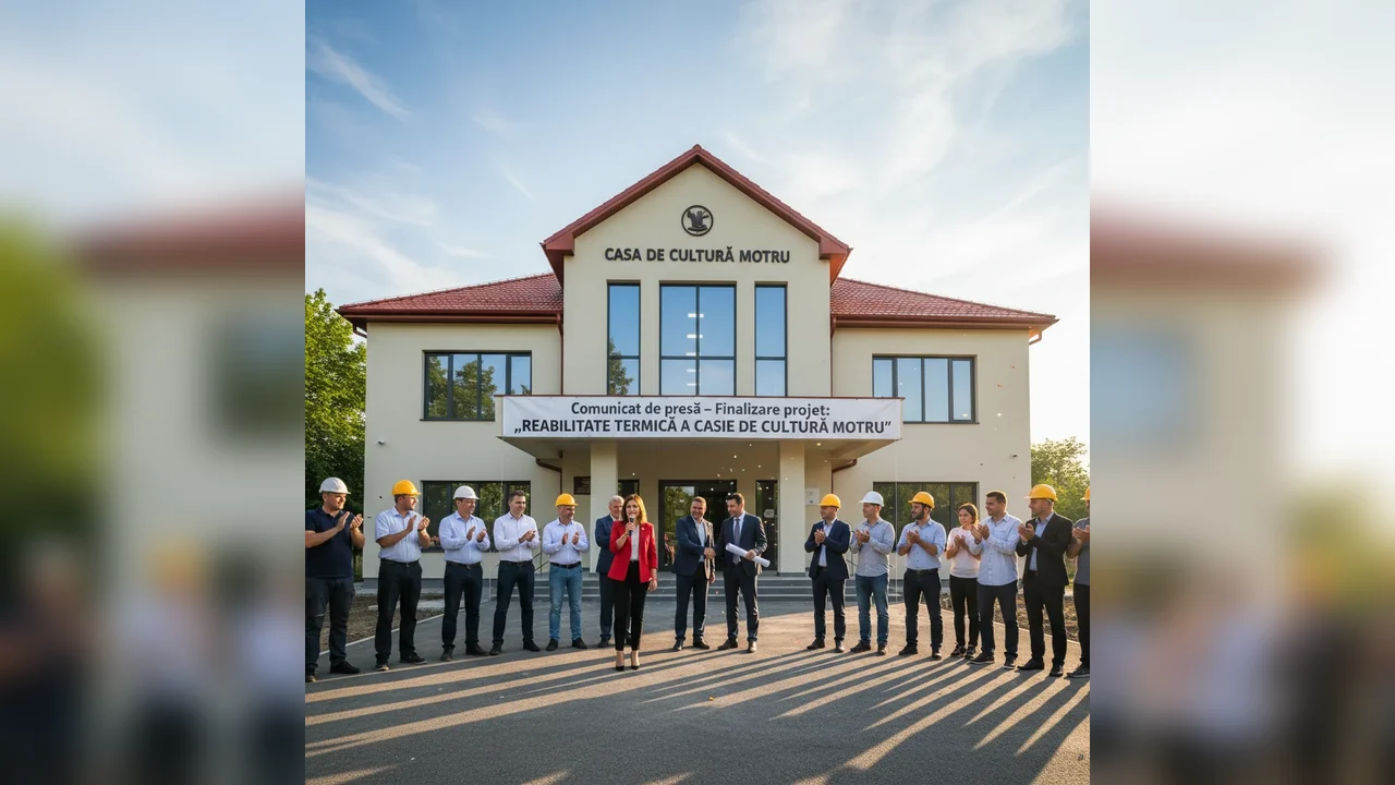 Reabilitare termică Casa de Cultură Motru – Comunicat de presă local