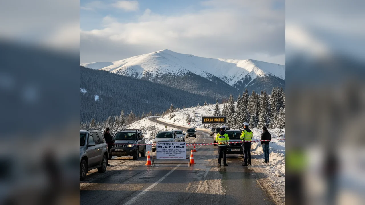 Restricții pe Transalpina, DN 67C, pentru siguranța circulației