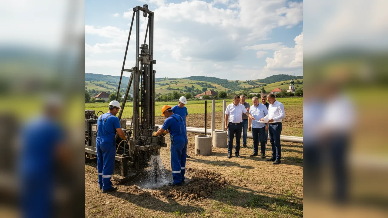 Rezervele de apă din comuna Runcu, Gorj, suplimentate prin noi foraje anunțate la Târgu Jiu
