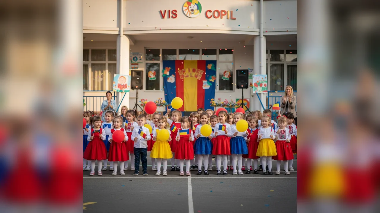 Sărbătoare în Culorile Tricolorului la Grădinița Vis de Copil din Târgu Jiu