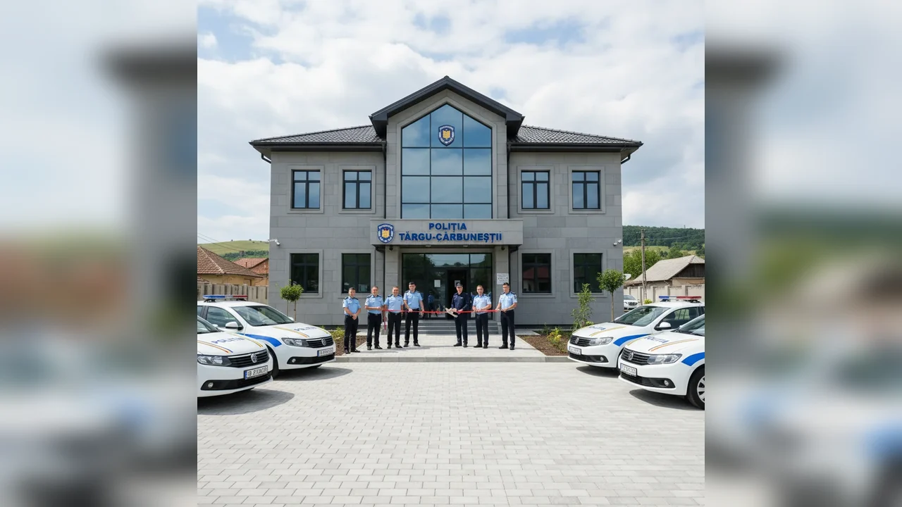 Sediul Poliției din Târgu-Cărbunești renovat cu aproape 7 milioane de lei – Imagini cu noua clădire