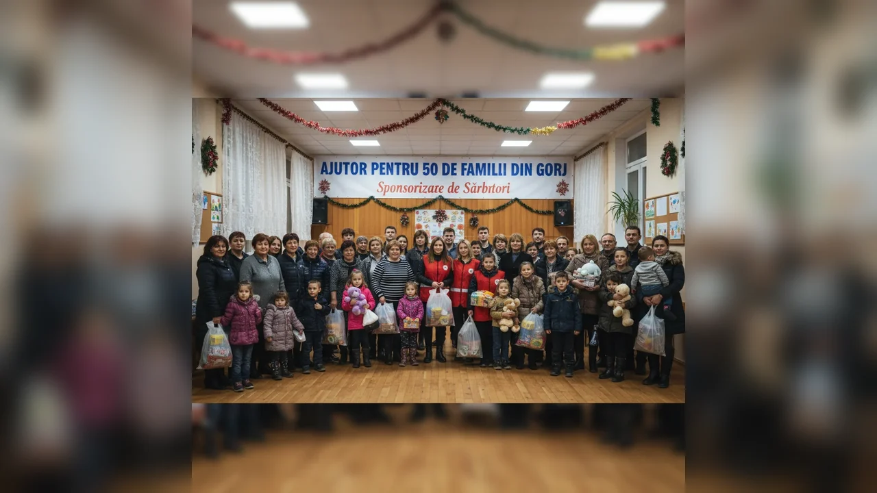 Sprijin de sărbători pentru 50 de familii din Gorj prin sponsorizare locală