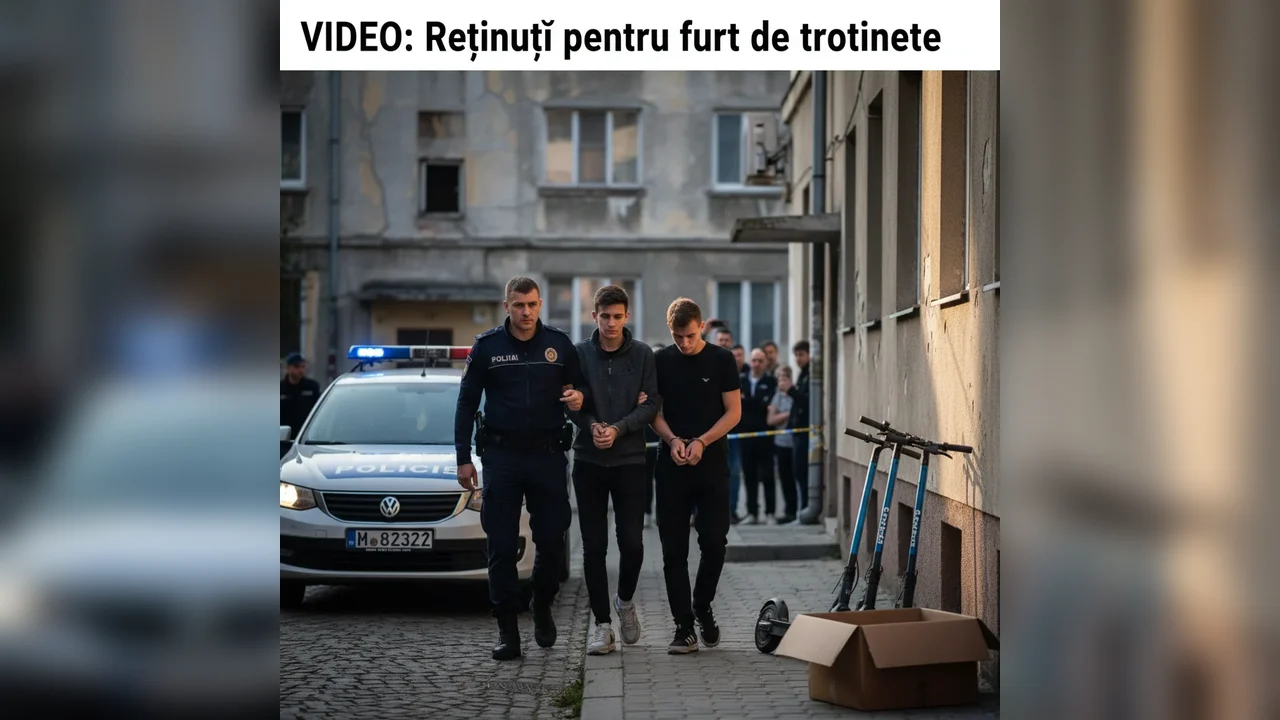 Suspecți arestați după sustragerea mai multor trotinete