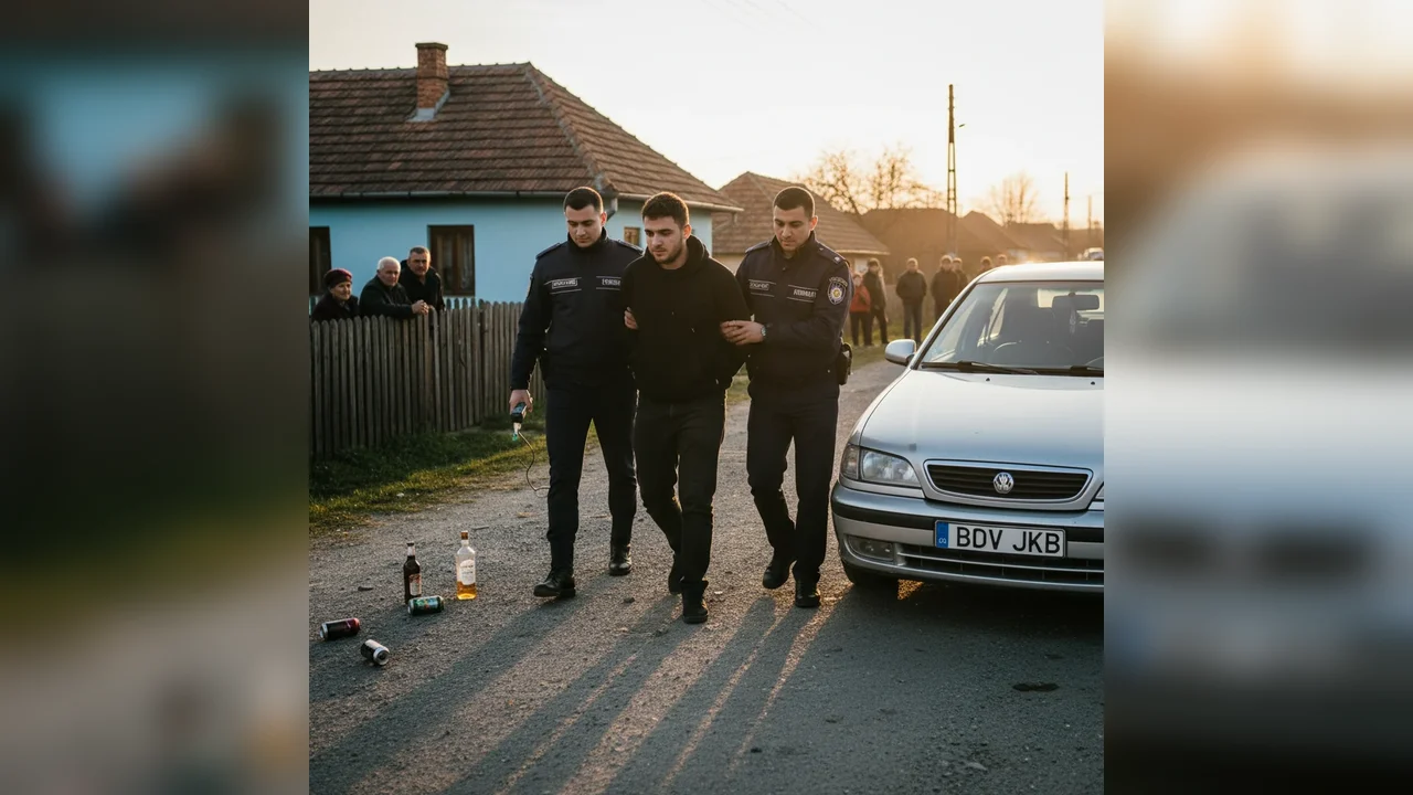 Tânăr din Turburea surprins conducând sub influența alcoolului