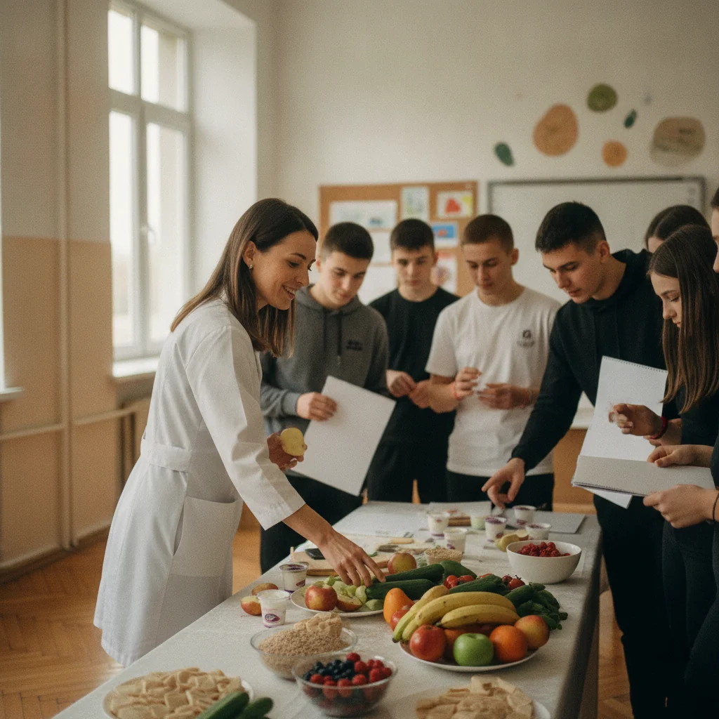 Târgu Jiu: lecție practică despre alimentație sănătoasă, la LPS