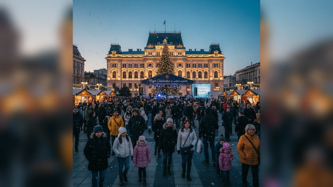 Târgu Jiu sărbătorește Magia Crăciunului în centrul orașului pe 4 decembrie, organizată de Primărie