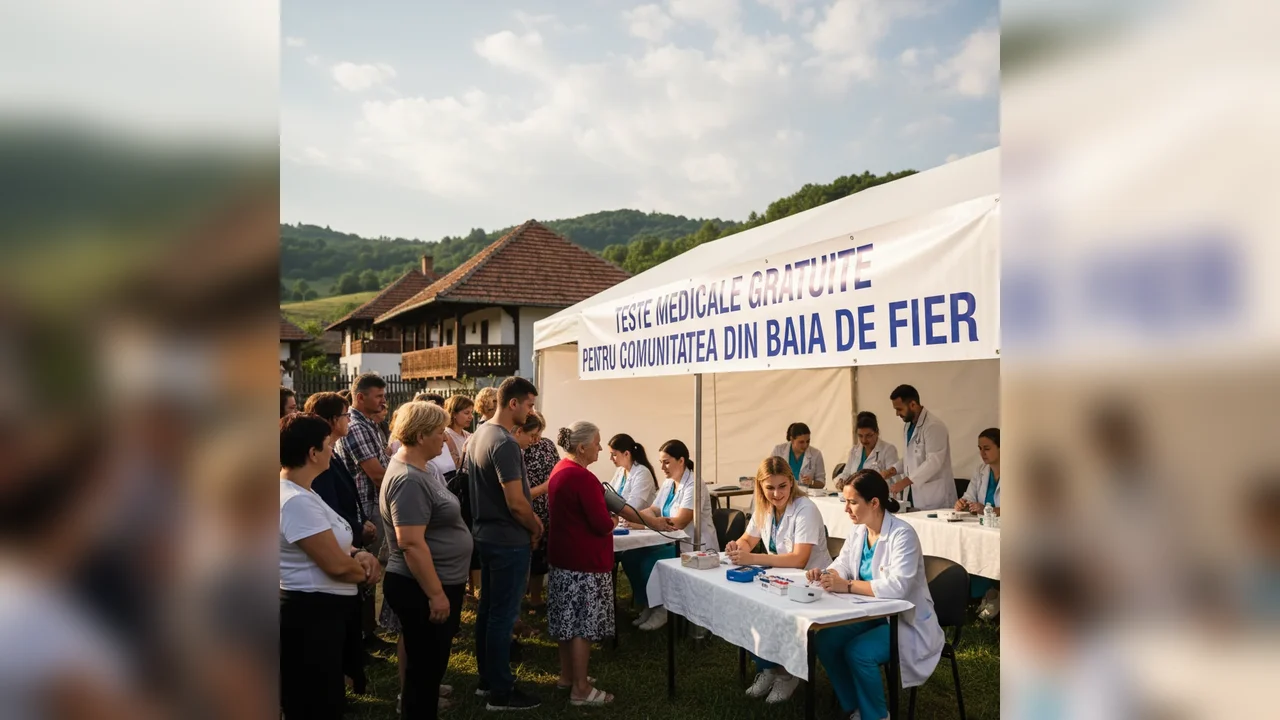Teste medicale gratuite oferite comunității din Baia de Fier