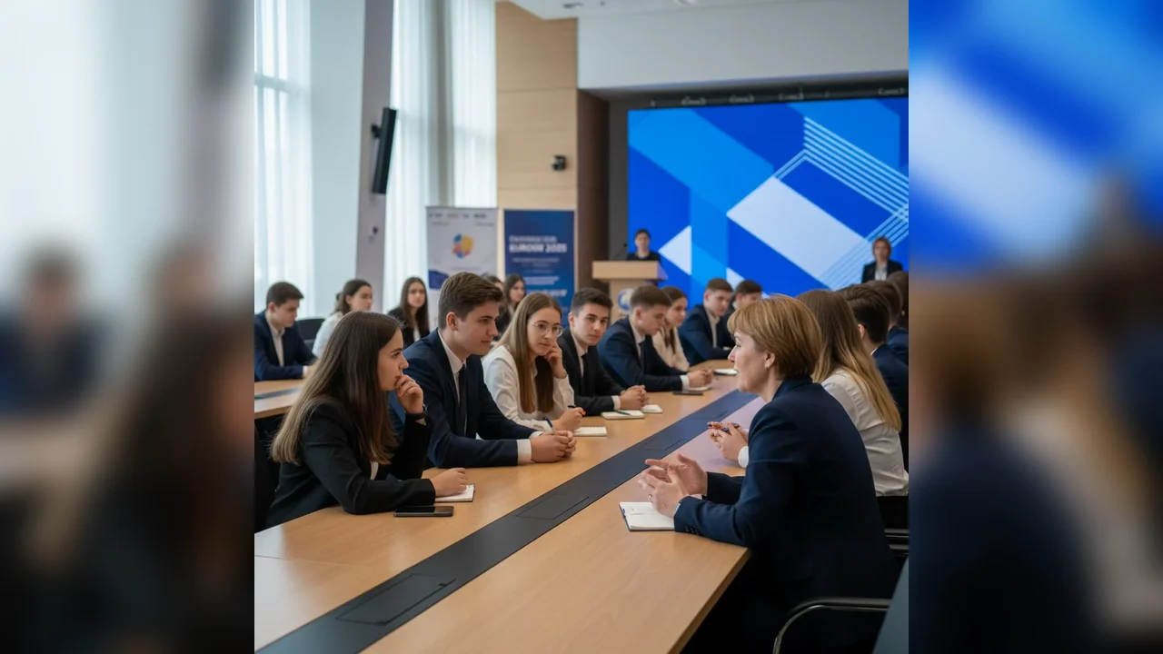 Tinerii de la Spiru Haret Târgu Jiu discută cu un comisar european la EUROSFAT 2025