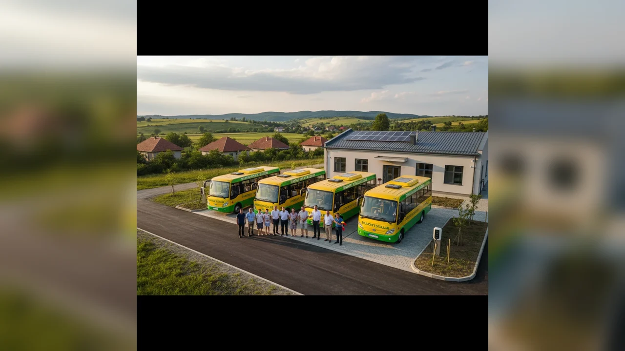 Transport școlar electric implementat în cinci localități din Gorj