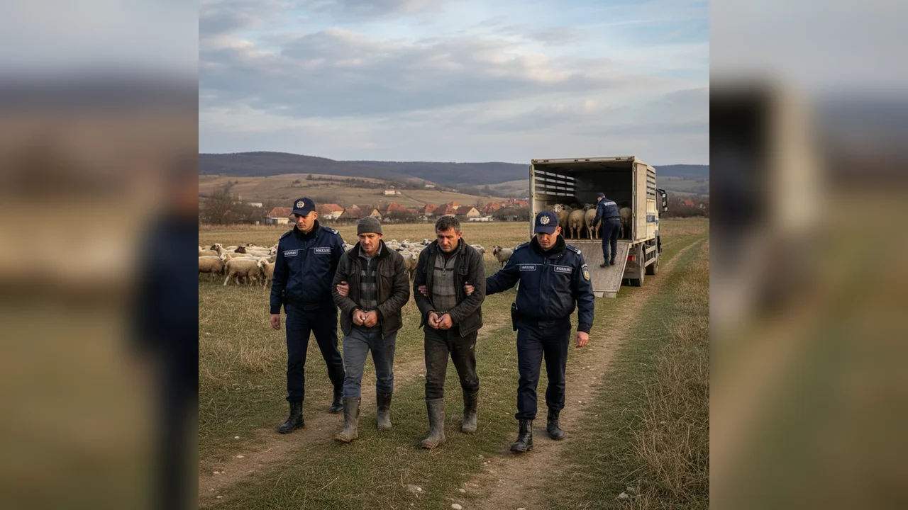 Trei hoți din Dolj și Mehedinți prinși și reținuți după ce au sustras 20 de oi