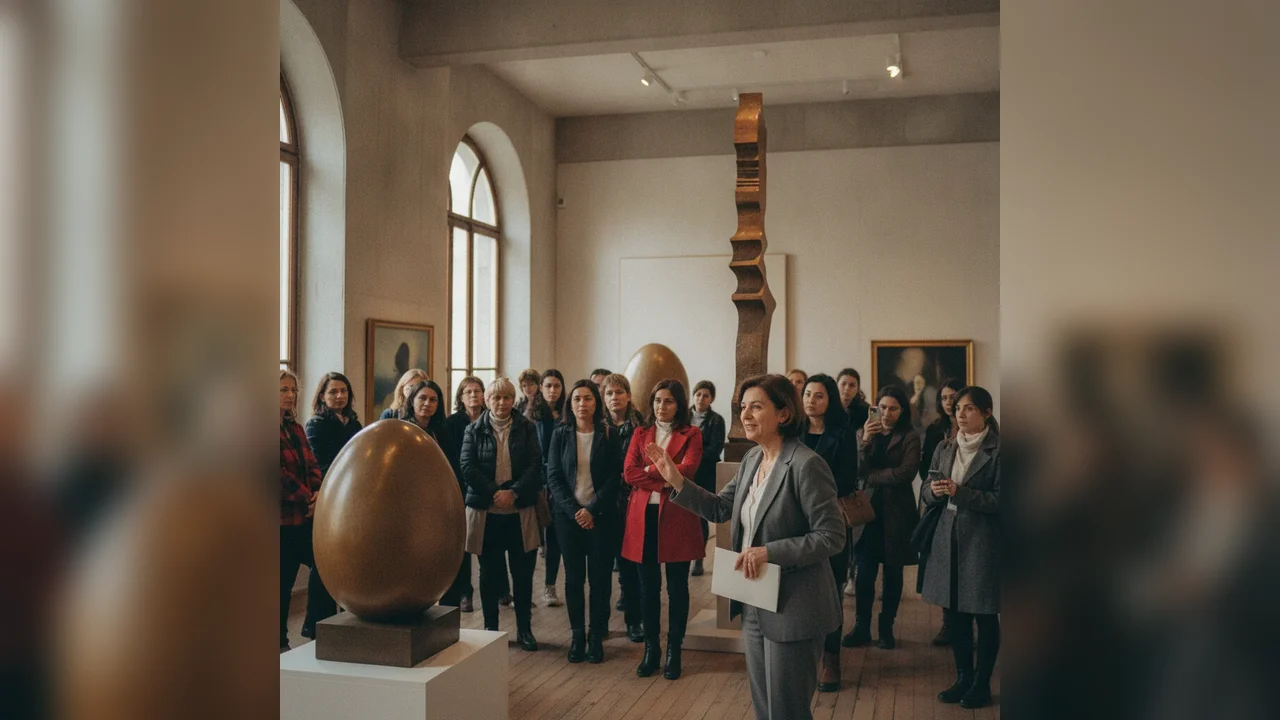 Tur ghidat cu Doina Lemny la expoziția Brâncuși, cu fotografii în premieră