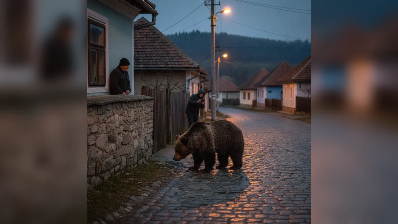 Urs filmat pe o stradă din Târgu Jiu; a treia alertă în Gorj în septembrie