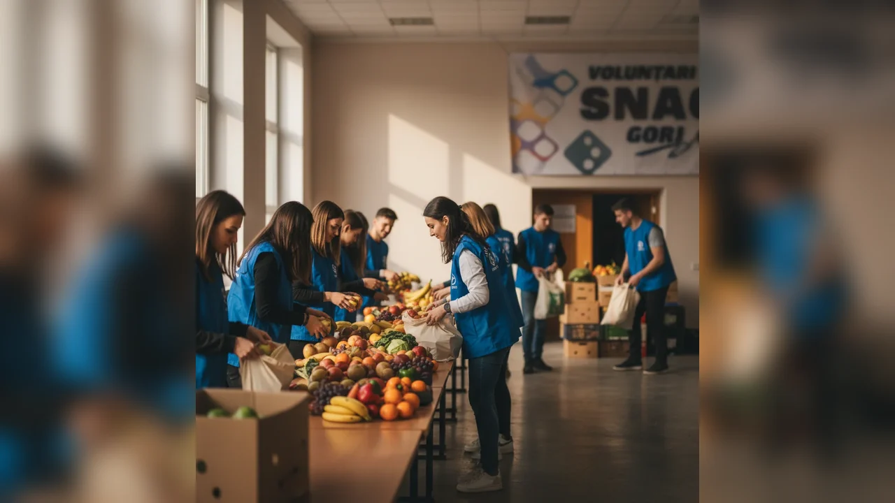Voluntarii SNAC Gorj oferă legume și fructe familiilor și elevilor vulnerabili