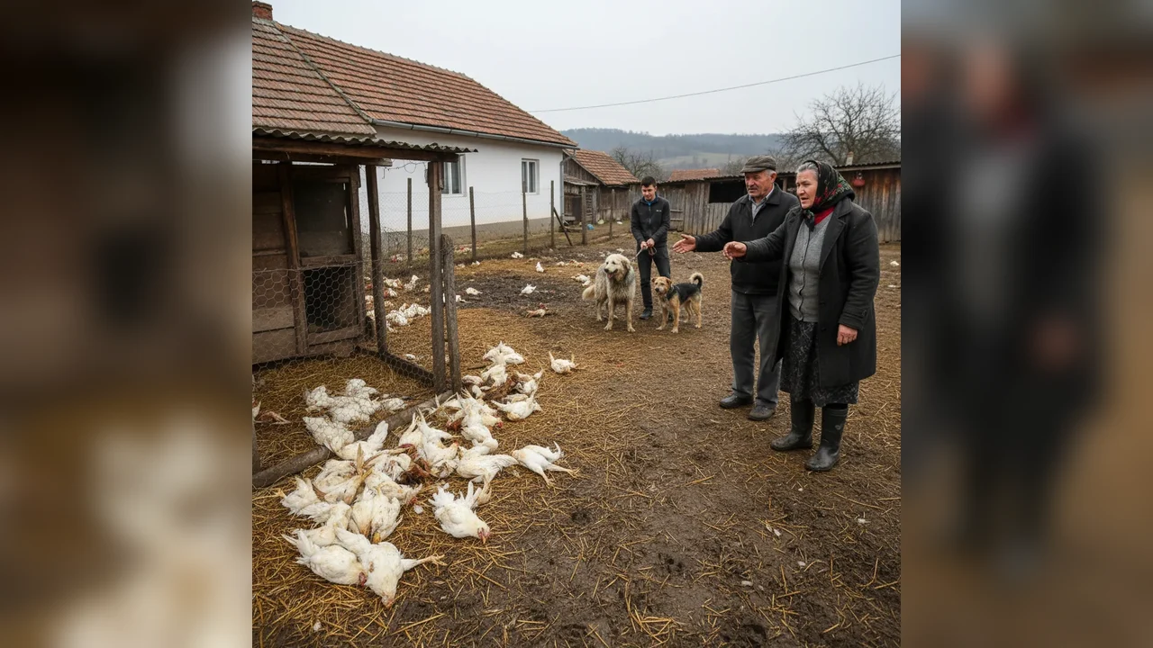 Zeci de găini atacate și ucise de câini în comuna Fărcășești